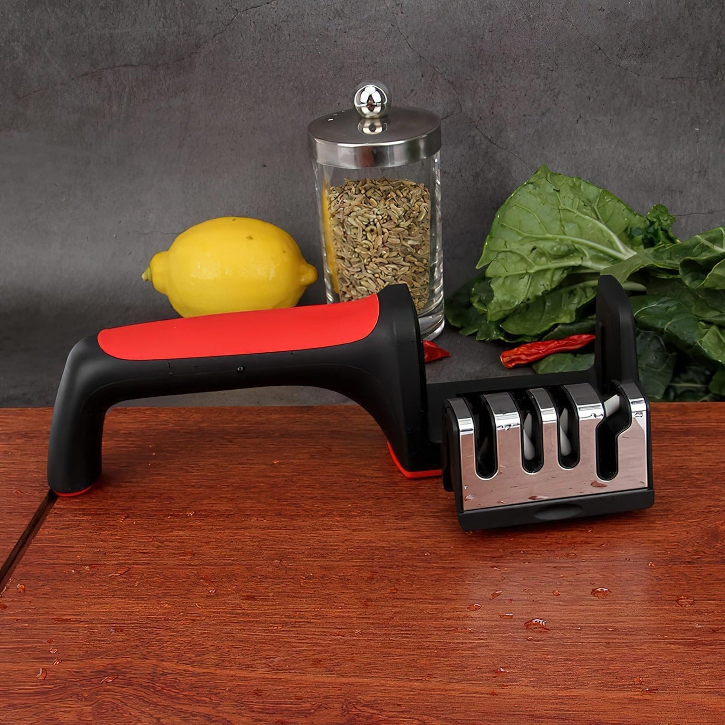 Affilacoltelli E Forbici Professionale Facile E Veloce Con Base Antiscivolo Utensili Da Cucina