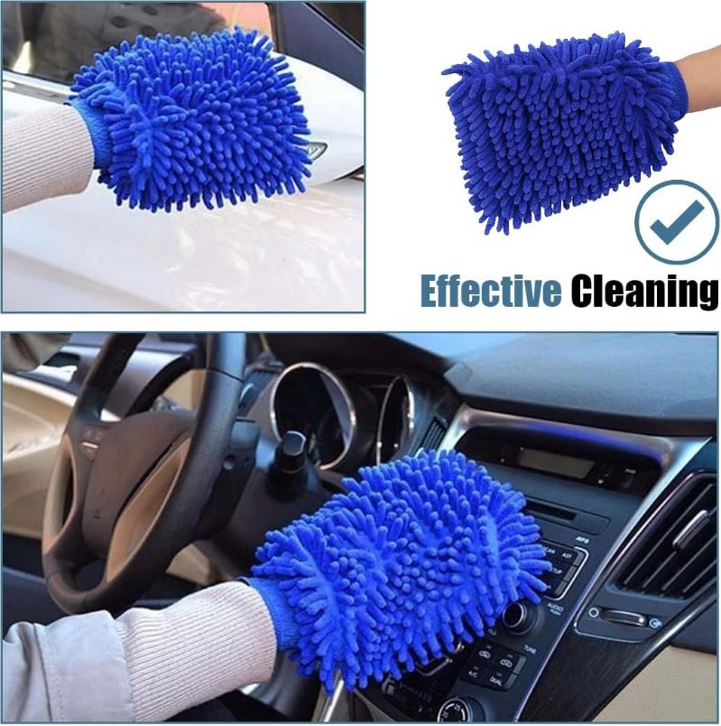 GUANTO IN CINIGLIA MICROFIBRA PER LAVAGGIO AUTOMOBILI COLORE CASUALE