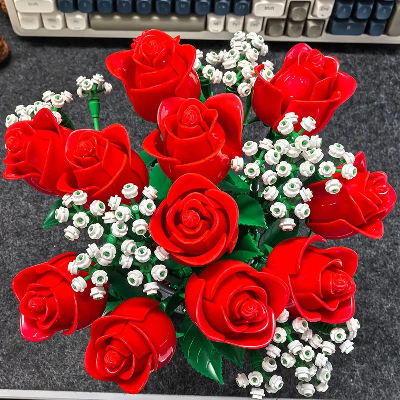 Costruzione San Valentino Mazzo di Rose San Valentino ragazza 2026 Festa della mamma