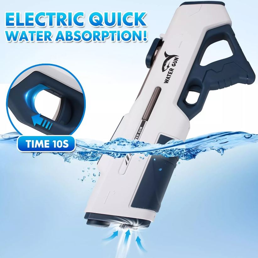 PISTOLA AD ACQUA ELETTRICA RICARICABILE CON SISTEMA DI ASPIRAZIONE