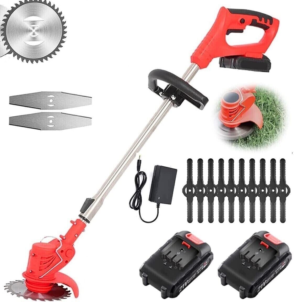 DECESPUGLIATORE TAGLIAERBA ELETTRICO  CON LAME E 2 BATTERIE 48 V