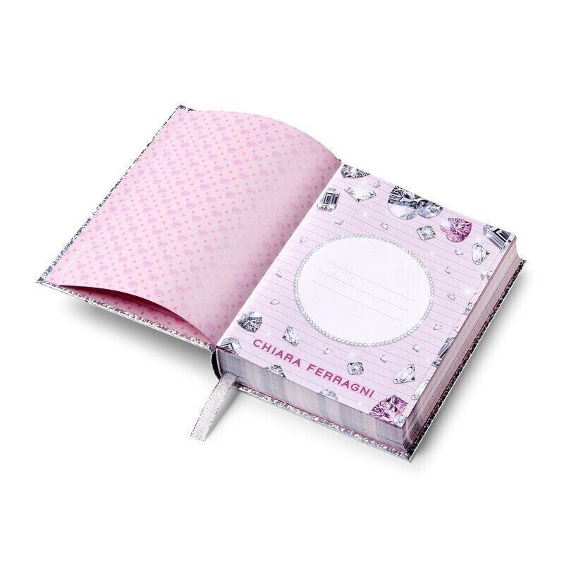 Agenda Diario Scuola 2023/2024 Chiara Ferragni Glitterato con logo 3D