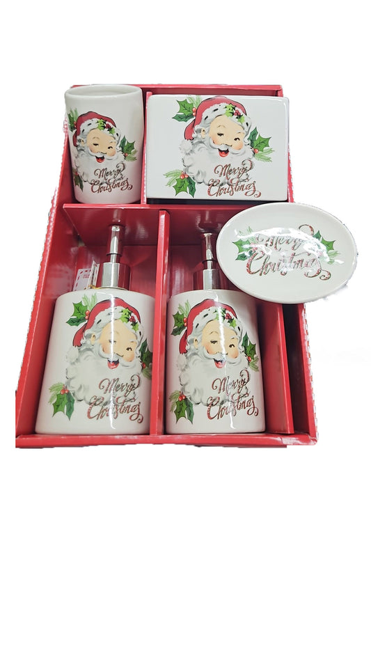 Accessori per il bagno-Collezione retrò Christmas in ceramica
