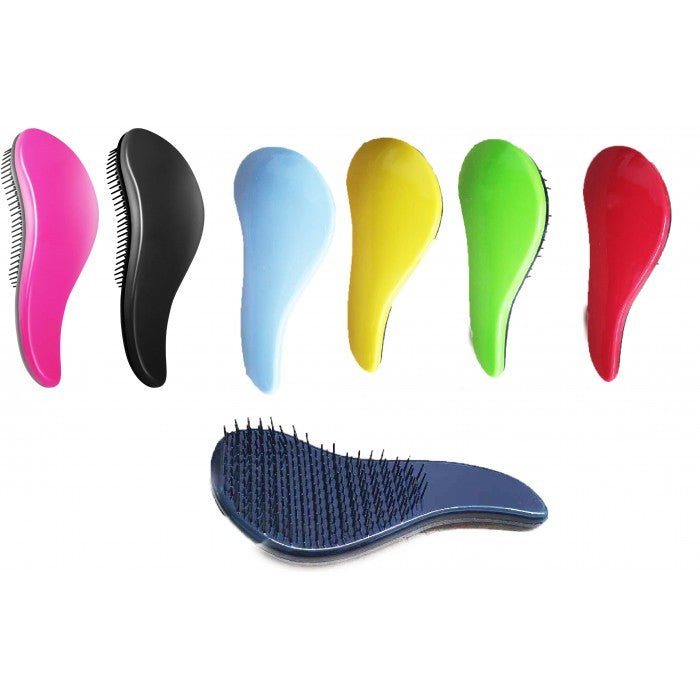 SPAZZOLA DISTRICANTE SCIOGLI NODI CON SETOLE FLESSIBILI COLORI ASSORTITI
