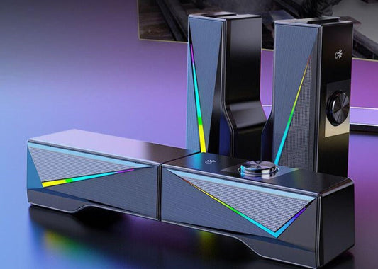 SOUNDBAR/ALTOPARLANTE MULTIMEDIALI CABLATI - RGB GAMING STEREO SUONO SURROUND RETROILLUMINAZIONE