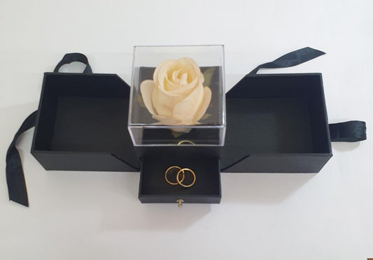 COFANETTO ROSA ETERNA PORTA GIOIELLI IDEA REGALO PER UNA PERSONA SPECIALE