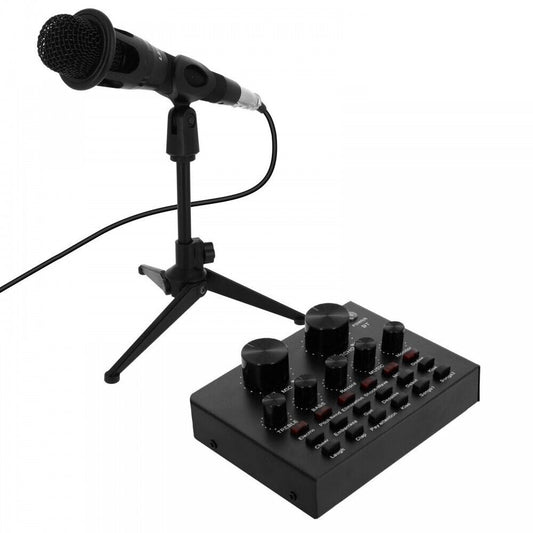 SOUND CARD V8 SCHEDA AUDIO MIXER LIVE REGOLABILE
