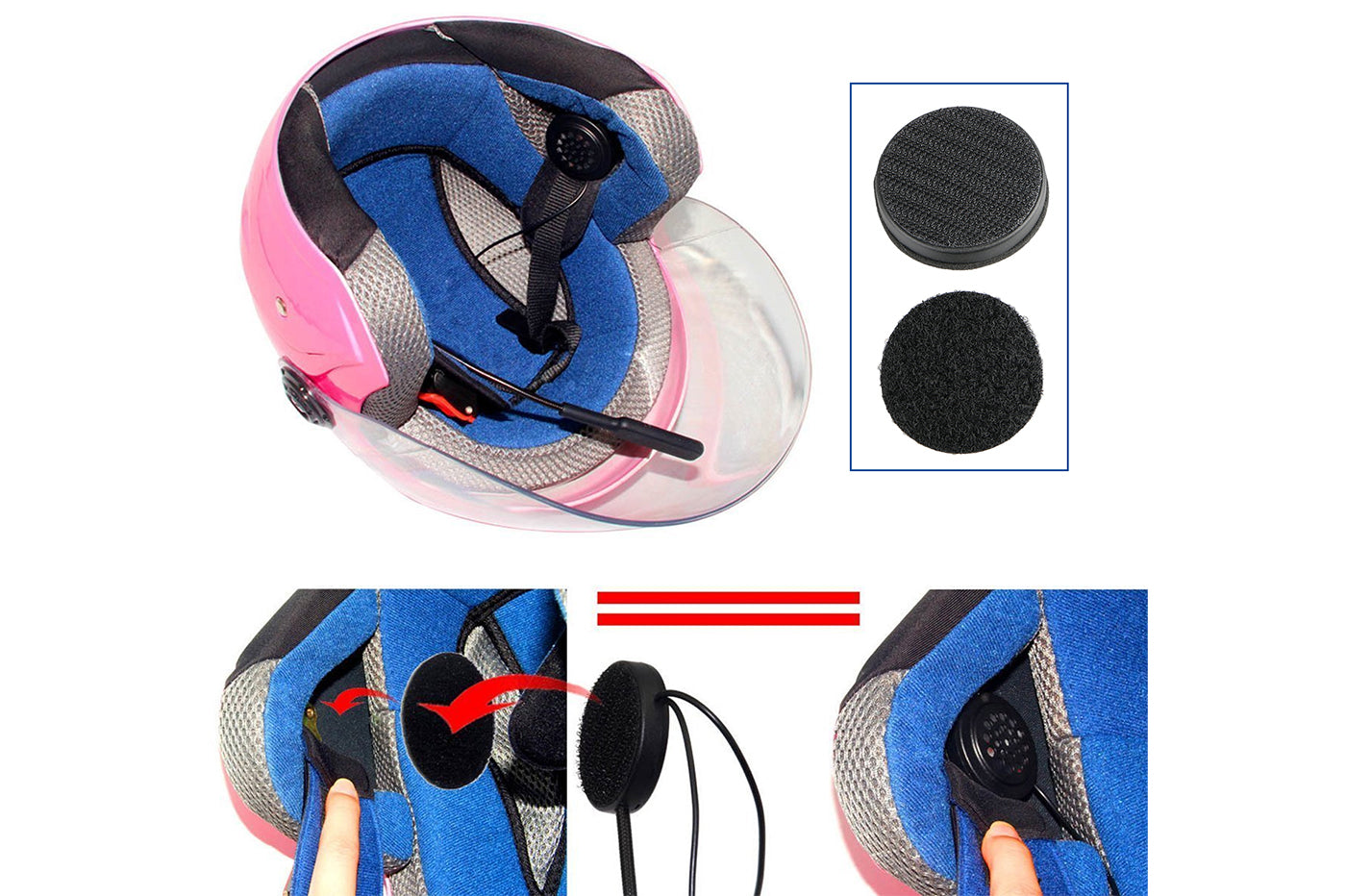 CUFFIE SENZA FILI BLUETOOTH PER CASCO MOTO AURICOLARE INTERFONO WIRELESS