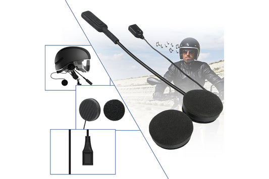 CUFFIE SENZA FILI BLUETOOTH PER CASCO MOTO AURICOLARE INTERFONO WIRELESS