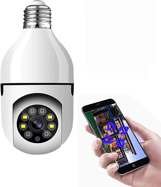 TELECAMERA DI SORVEGLIANZA A LAMPADINA 360 WIRELESS CONTROLLO REMOTO TRAMITE APP