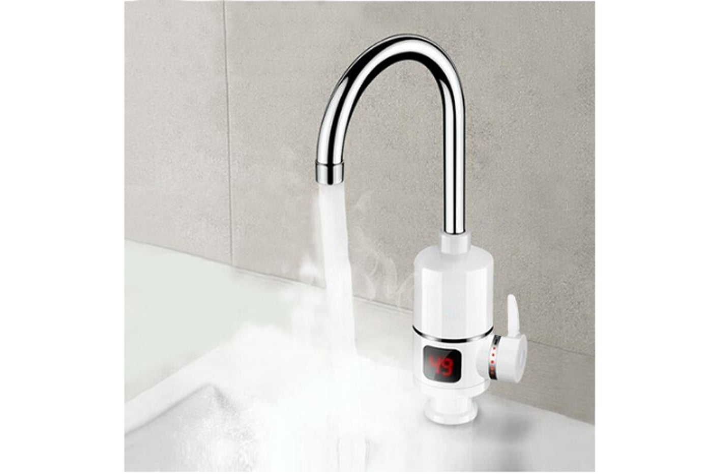 NUOVO RUBINETTO ELETTRICO SCALDABAGNO CALDAIA RISCALDATORE ACQUA CALDA MISCELATORE