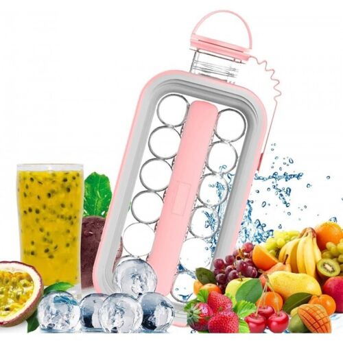ICE BALL MAKER BOTTIGLIA CON TAPPO 17 GRIGLIE GHIACCIO PER COCKTAIL VARI