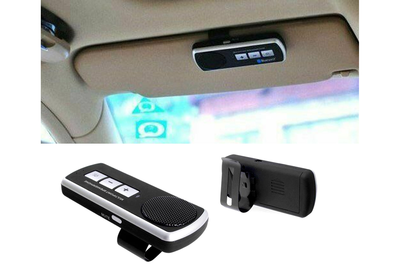 KIT VIVAVOCE BLUETOOTH AUTO MULTIPOINT UNIVERSALE SMARTPHONE TABLET B.T. V3