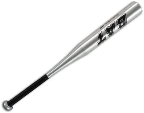 GUANTONE DA BATTUTA SPORTIVA CON PELLE PU DA BASEBALL REGOLABILE E CONFORTEVOLE DA 11,5 POLLICI E MAZZA BASEBALL SILVER 25’’ 63 CM