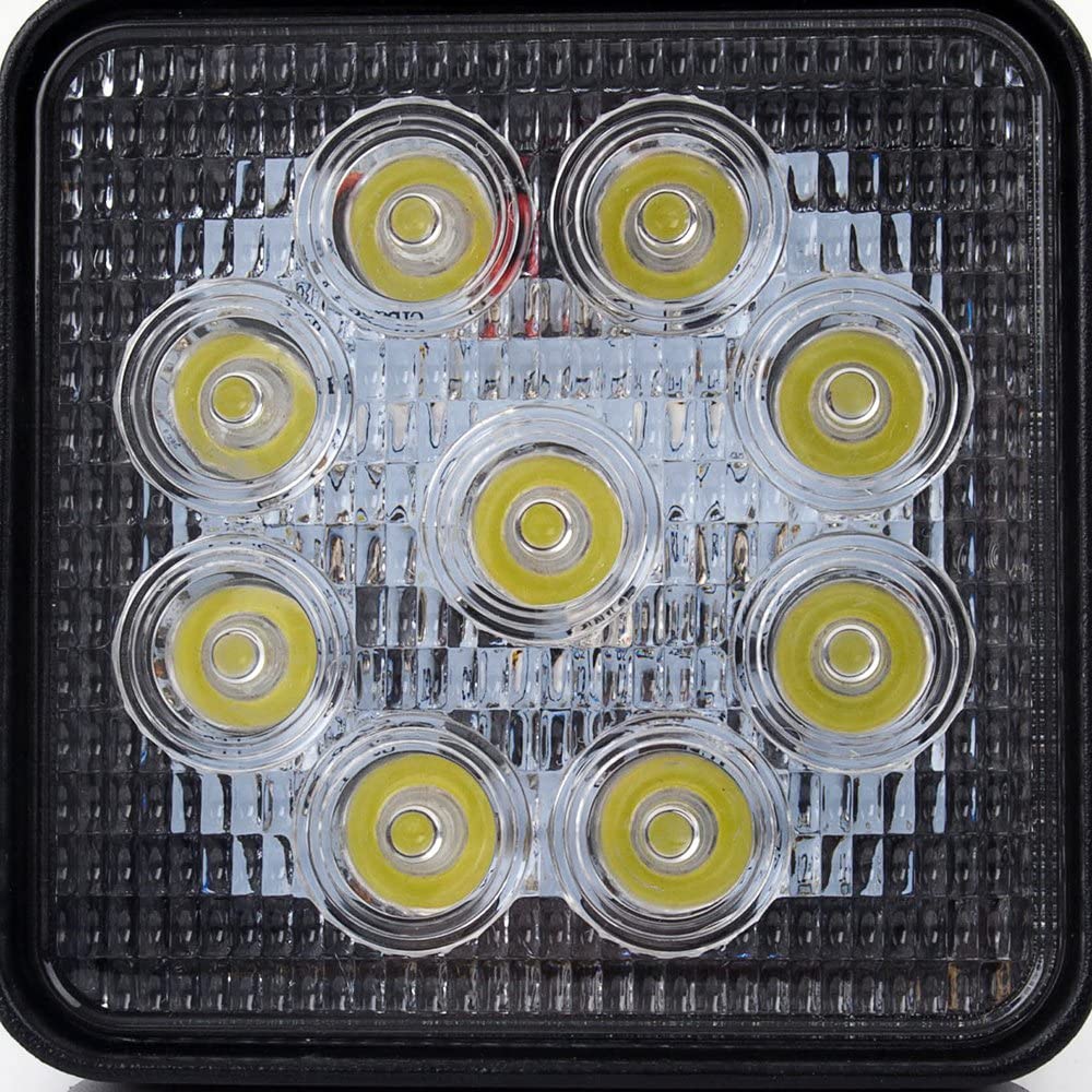 FARO QUADRATO 27W 9LED IMPERMEABILE IP67,LUCE PROFONDITÀ  PER FUORISTRADA , AUTO ,TRATTORE ATV, SUV,BARCHE