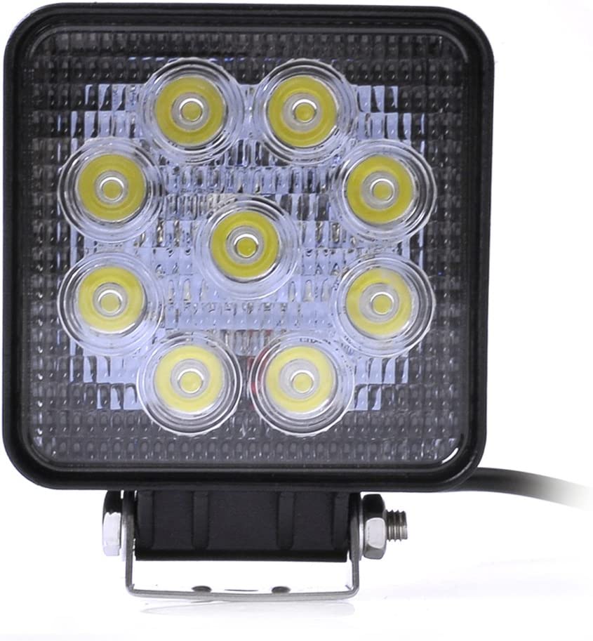 FARO QUADRATO 27W 9LED IMPERMEABILE IP67,LUCE PROFONDITÀ  PER FUORISTRADA , AUTO ,TRATTORE ATV, SUV,BARCHE