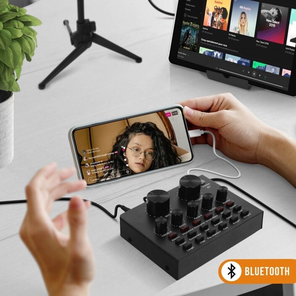 SOUND CARD V8 SCHEDA AUDIO MIXER LIVE REGOLABILE