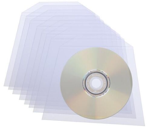 BUSTINE SINGOLE-CUSTODIE TRASPARENTI VUOTE PER CD,DVD, CON LEMBO DI CHIUSURA-100pz
