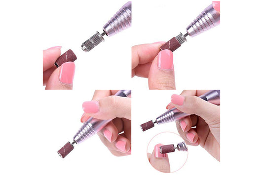CILINDRI ABRASIVI 100 PEZZI RICAMBIO PER FRESA UNGHIE MANICURE PEDICURE NAIL ART