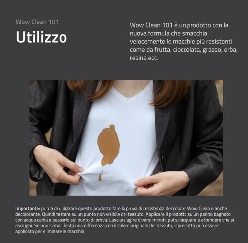 SMACCHIATORE ISTANTANEO PER TESSUTI - WOW Clean
