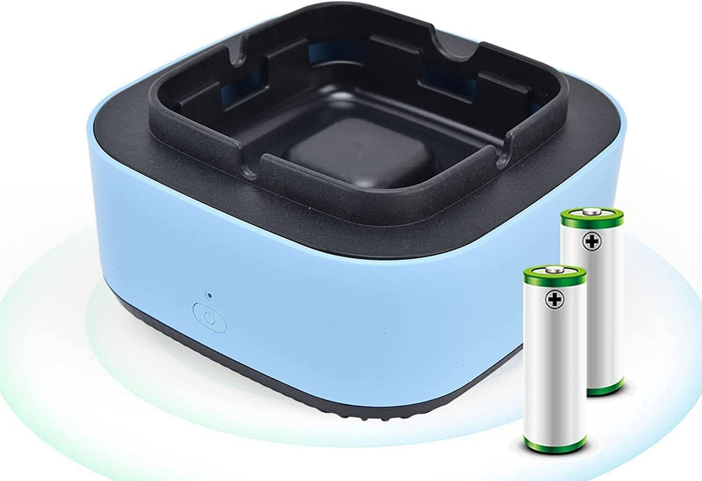 POSACENERE PURIFICATORE D'ARIA, CATTURA FUMO, E IONI NEGATIVI , A BATTERIA