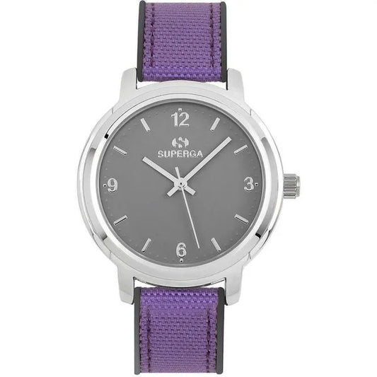 OROLOGIO DONNA SUPERGA STC015 SILICONE VIOLA TESSUTO 30 mt NEW