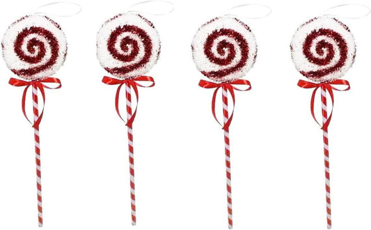 DECORAZIONE PER ALBERO DI NATALE LOLLIPOP CANDY - 4PZ-