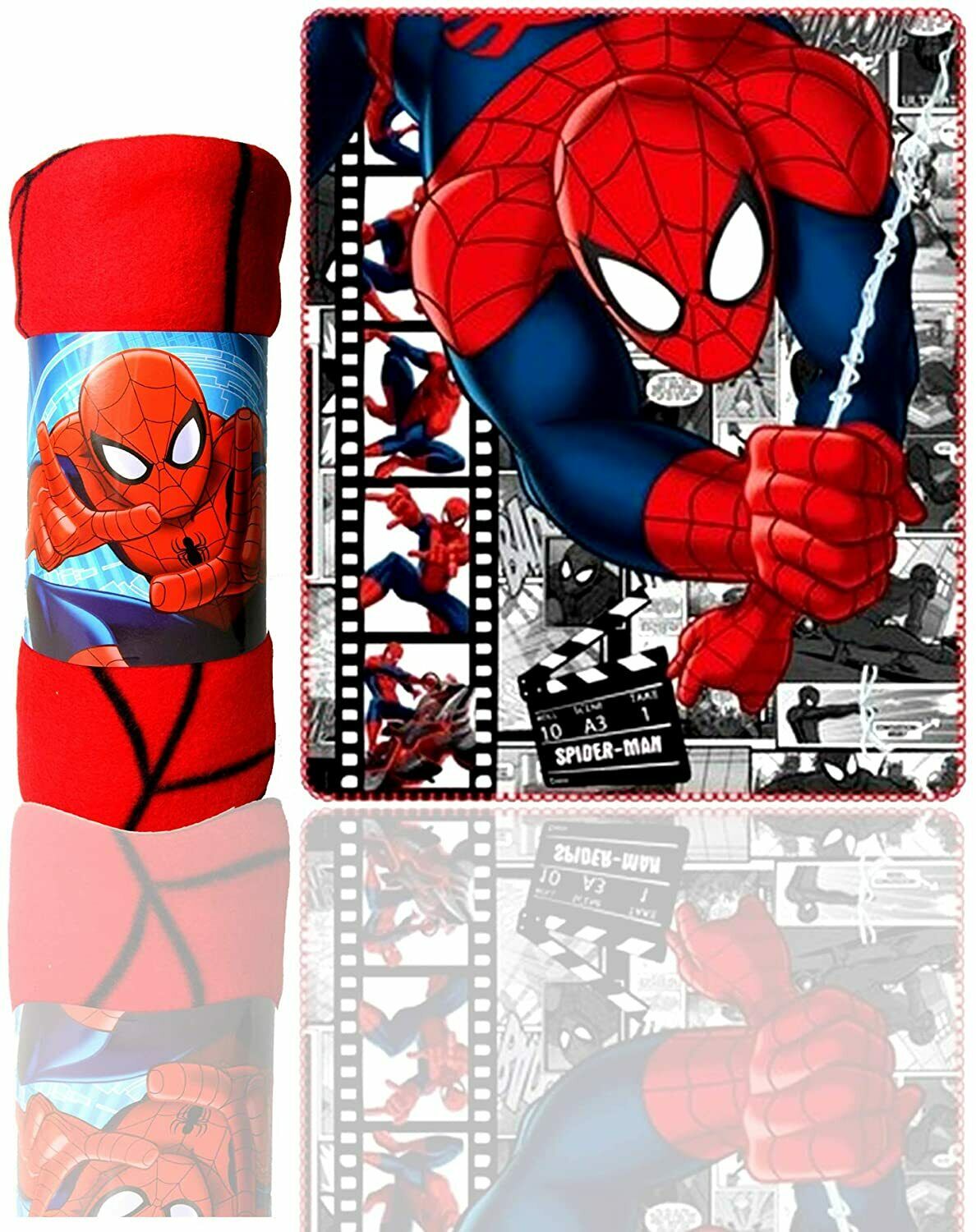 SPIDER-MAN COPERTA IN PILE 120X140 CM COLORE: ROSSO