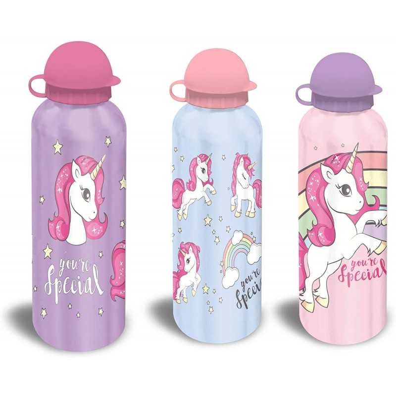 BORRACCIA UNICORNO ALLUMINIO PER BAMBINA 500ML