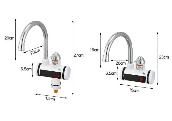 RUBINETTO MISCELATORE ELETTRICO SPINA CALDAIA ACQUA CALDA CON DISPLAY
