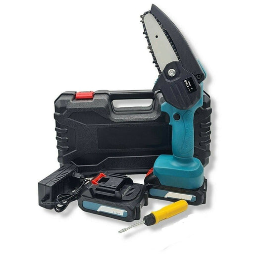 MOTOSEGA ELETTRICA A DOPPIA BATTERIA PORTATILE CON CARICATORE 24V PER POTATURA