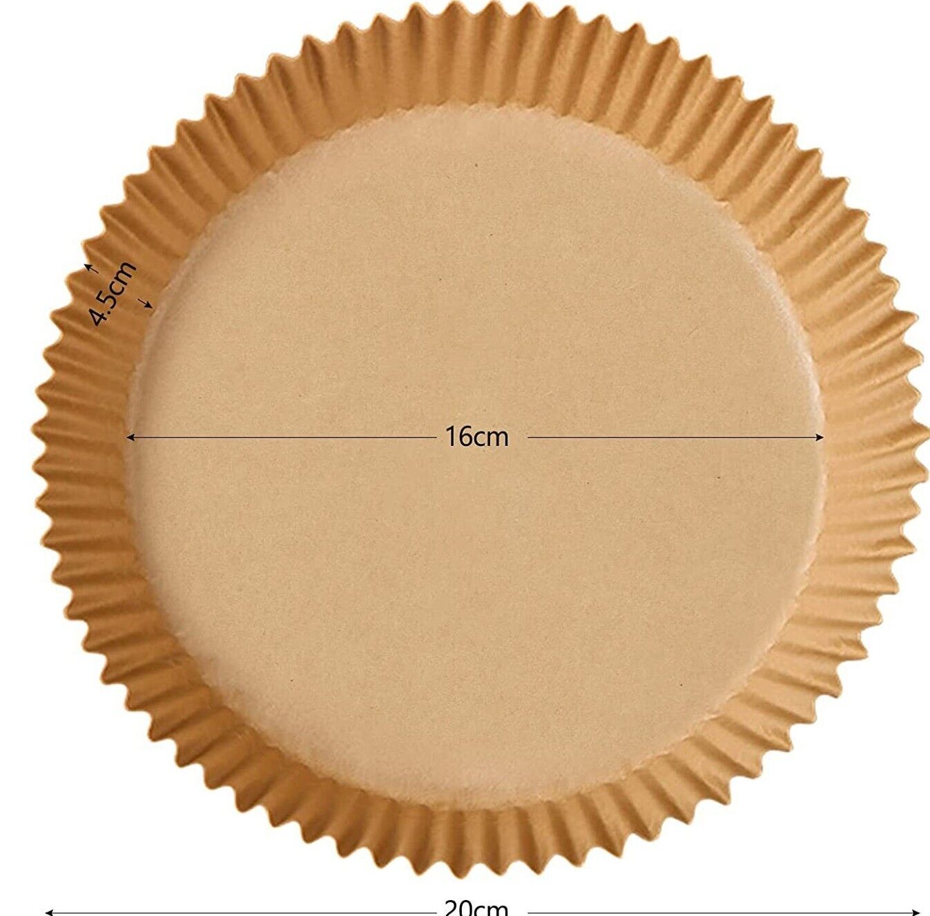 CARTA DA FORNO PER FRIGGITRICE AD ARIA SET 100 PEZZI FODERE MONOUSO 16X4,5 CM