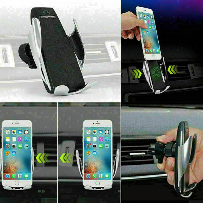 CARICATORE AUTO WIRELESS CON SENSORE INTELLIGENTE FISSAGGIO AUTOMATICO