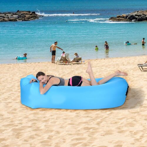 MATERASSINO GONFIABILE SACCO LETTINO VACANZE MARE SPIAGGIA LETTO AD ARIA RELAX