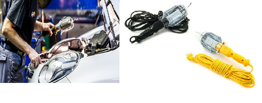 LAMPADA OFFICINA CON INTERRUTTORE ON/OFF GANCIO TORCIA MECCANICO SPINA SHUKO (10 METRI) M85
