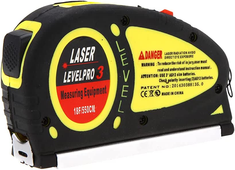 LIVELLA METRO LASER 3 IN 1 PORTATILE CON PUNTATORE PORTATILE MISURA LIVELLO DI PRECISIONE 550 CM