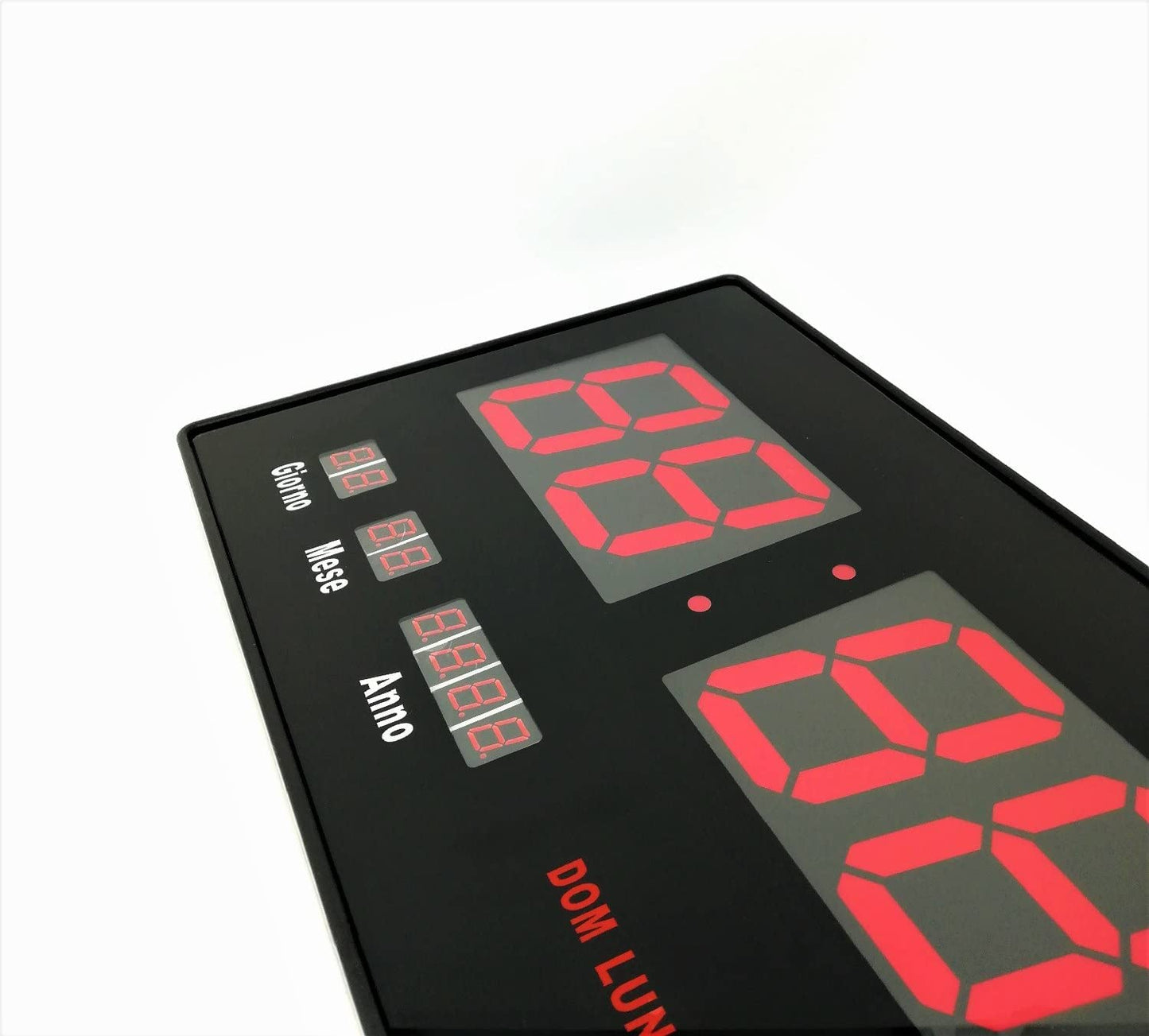 OROLOGIO DIGITALE A LED DA PARETE CON DATARIO E TERMOSTATO SLIM DATA TEMPERATURA