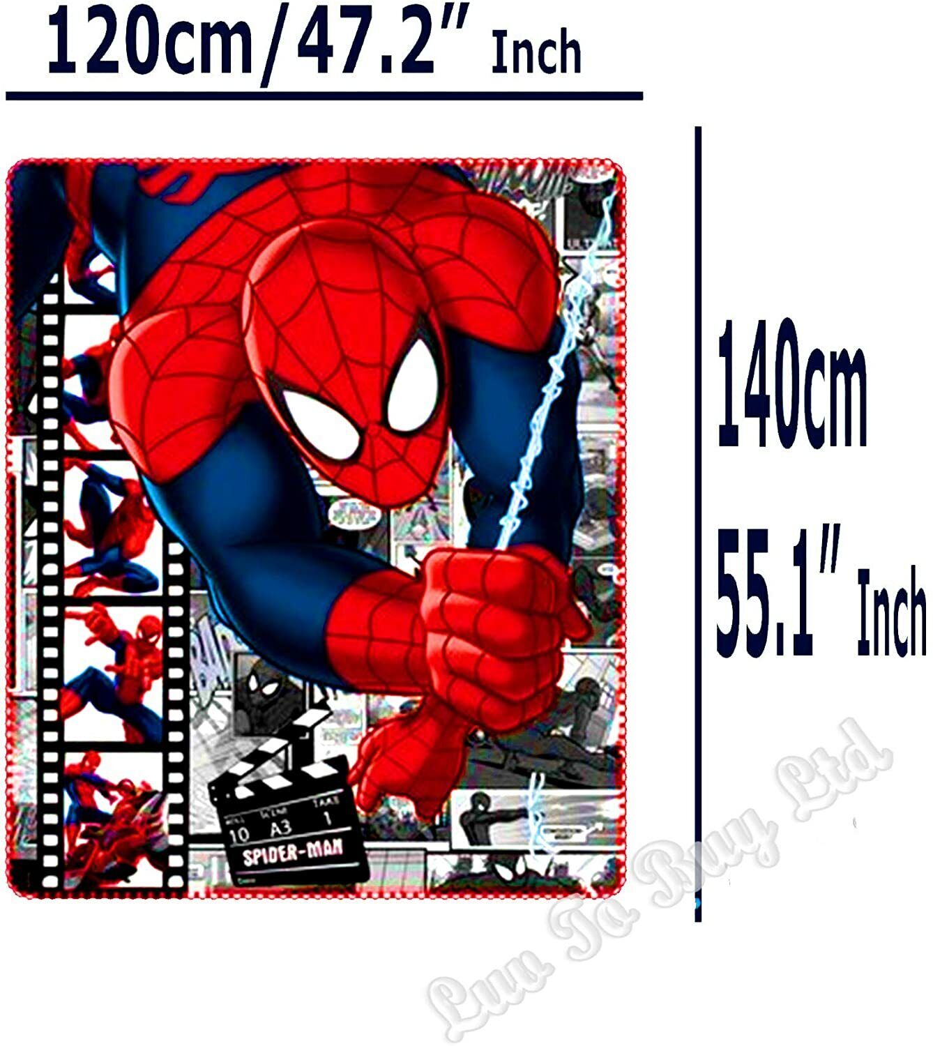 SPIDER-MAN COPERTA IN PILE 120X140 CM COLORE: ROSSO