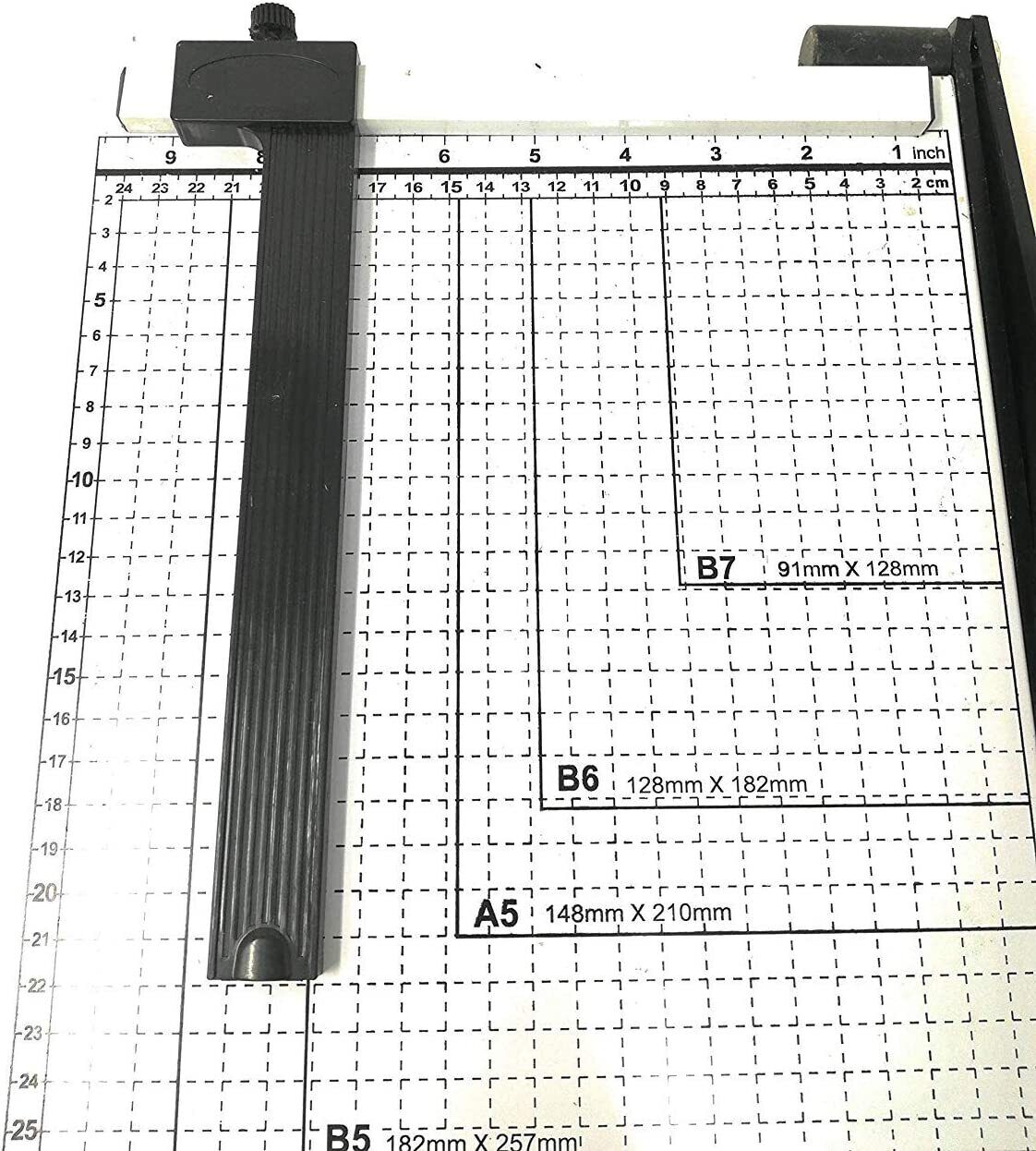 TAGLIERINA A LEVA PER FOGLI A4 A5 B5 B6 B7 TAGLIA CARTA CON BARRA CENTIMETRATA