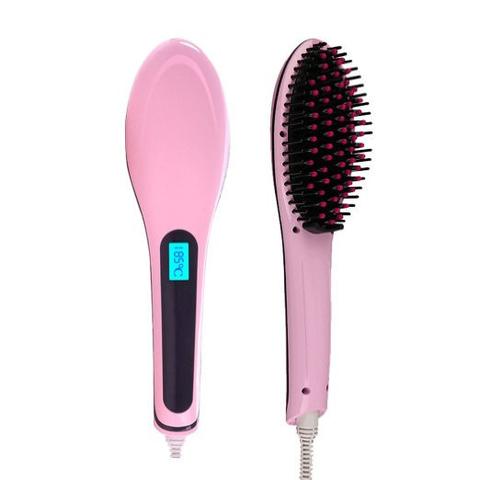 SPAZZOLA ELETTRICA PER CAPELLI LISCIANTE IONICA PIASTRA LISCIA SNODA DISPLAY LCD