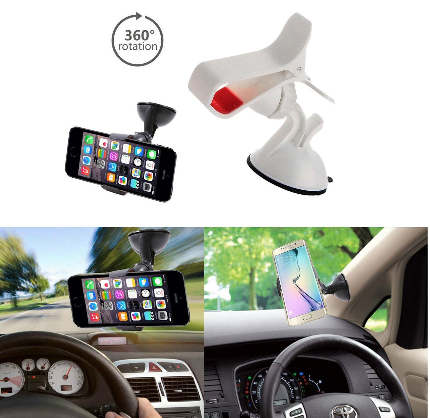 SUPPORTO PINZA UNIVERSALE PER AUTO BIANCO
