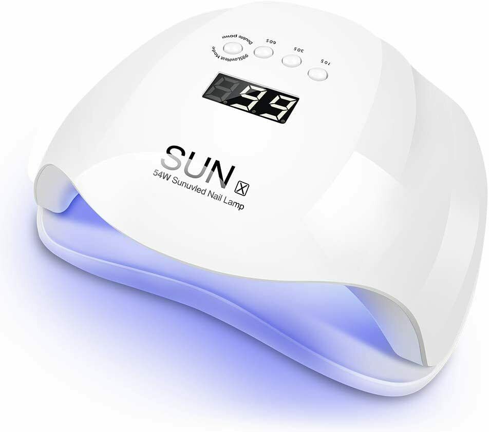 LAMPADA UV LED 54W ESSICCATORE PER UNGHIE CON 4 IMPOSTAZIONI DEL TIMER E SENSORE