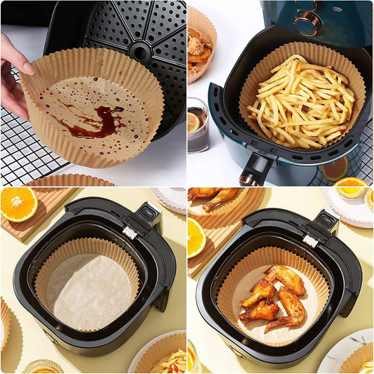 CARTA DA FORNO PER FRIGGITRICE AD ARIA SET 100 PEZZI FODERE MONOUSO 16X4,5 CM