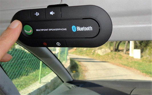 KIT BLUETOOTH VIVAVOCE PER AUTO UNIVERSALE SPEAKER SMARTPHONE TABLET CELLULARE