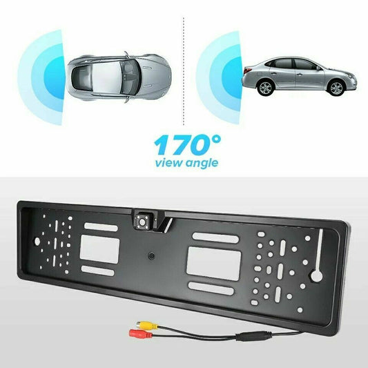 PORTATARGA CON TELECAMERA RETROMARCIA RETROCAMERA 4 LED-AUTO VISIONE NOTTURNA