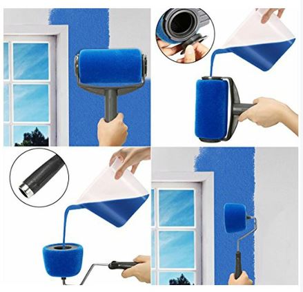 RULLO PITTURA CON SERBATOIO ANTI GOCCIOLAMENTO RICARICABILE E MANICO ALLUNGABILE