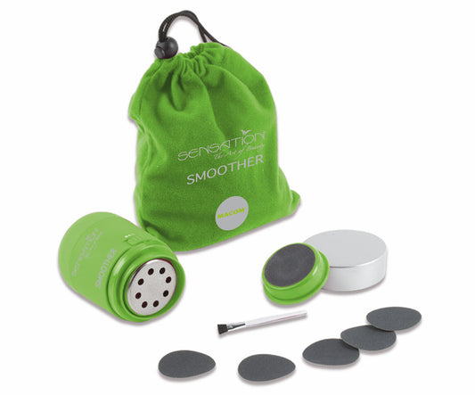MACOM SENSATION 903 SMOOTHER LEVACALLI ELETTRICO. APPARECCHIO PEDICURE PER CALLI E DURONI, ACCIAIO INOSSIDABILE.