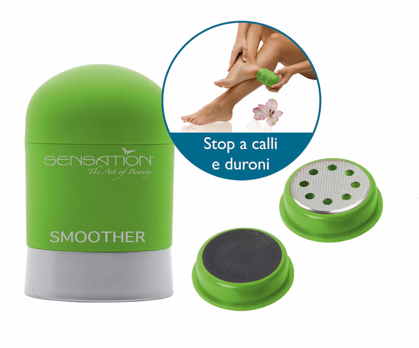 MACOM SENSATION 903 SMOOTHER LEVACALLI ELETTRICO. APPARECCHIO PEDICURE PER CALLI E DURONI, ACCIAIO INOSSIDABILE.