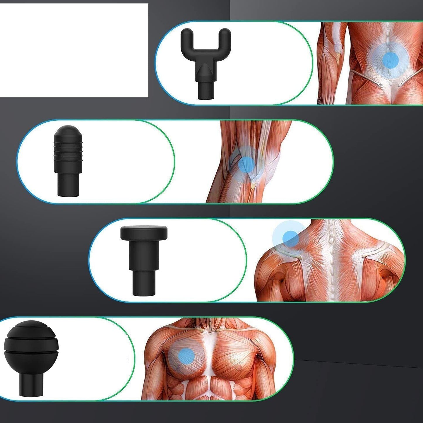 PISTOLA MASSAGGIO MUSCOLARE, 6 VELOCITÀ WIRELESS
