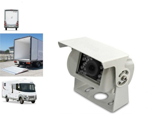 TELECAMERA RETROMARCIA 18 LED INFRAROSSI COLORI CAMPER AUTO 2.8mm 1000TVL